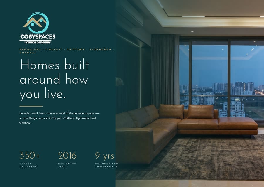 Page 1 of the Cosyspaces portfolio