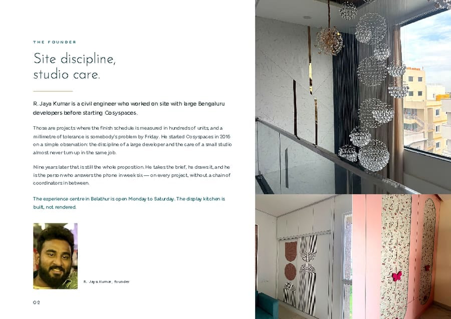 Page 2 of the Cosyspaces portfolio