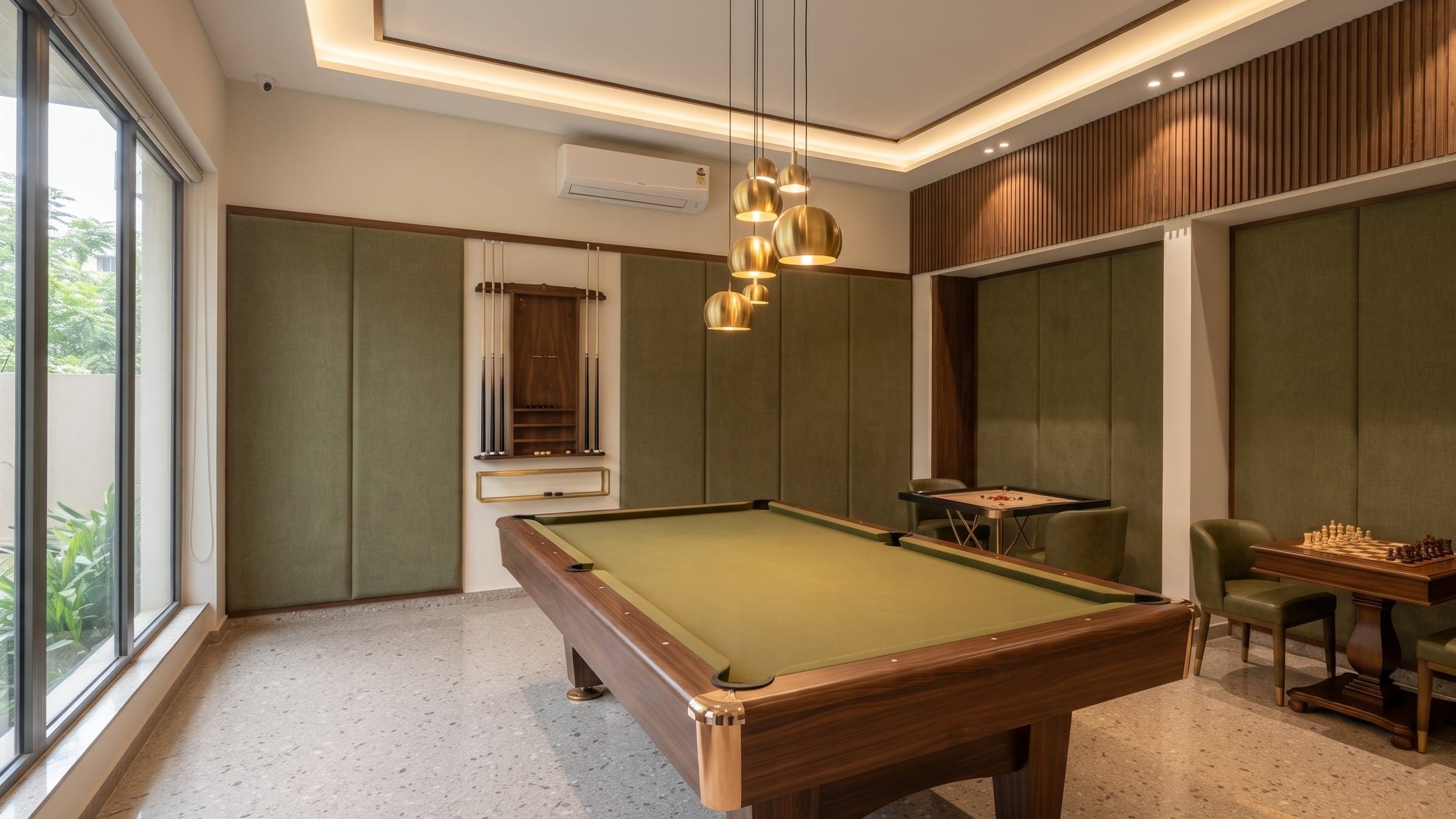 Games room — Clubhouse, gated community in Thanisandra